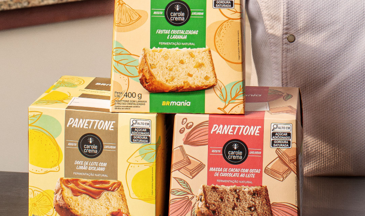 BR Mania lança panettones de marca própria assinados pela chef Carole Crema com receitas exclusivas para o Natal
